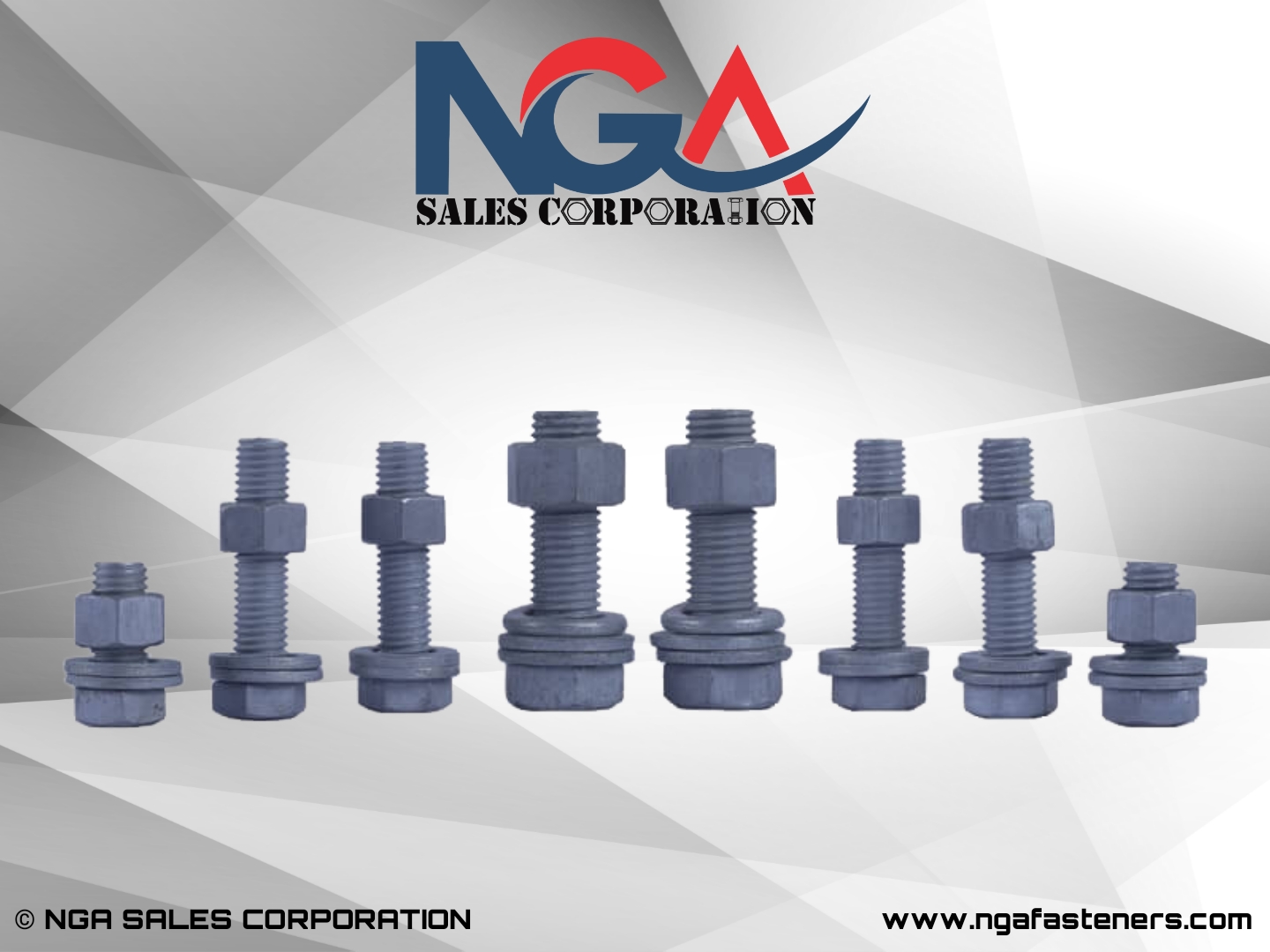 Hot Dip Galvanized Fasteners by NGA SALES CORPORATION - Ludhiana, Punjab, INDIA.